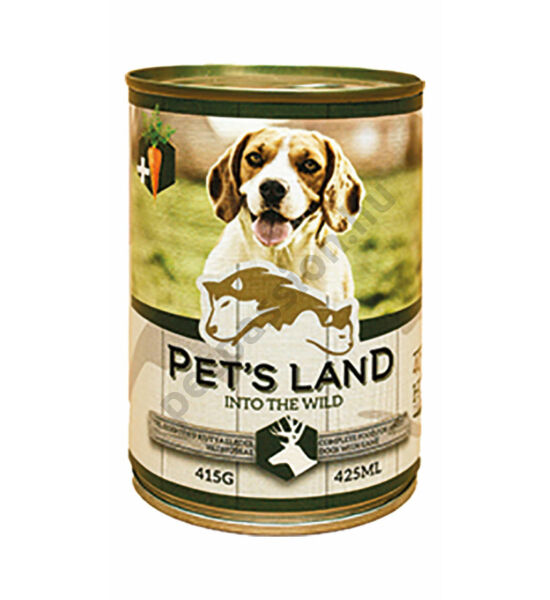 Pet's Land Dog Konzerv Vadhús Répával 415g
