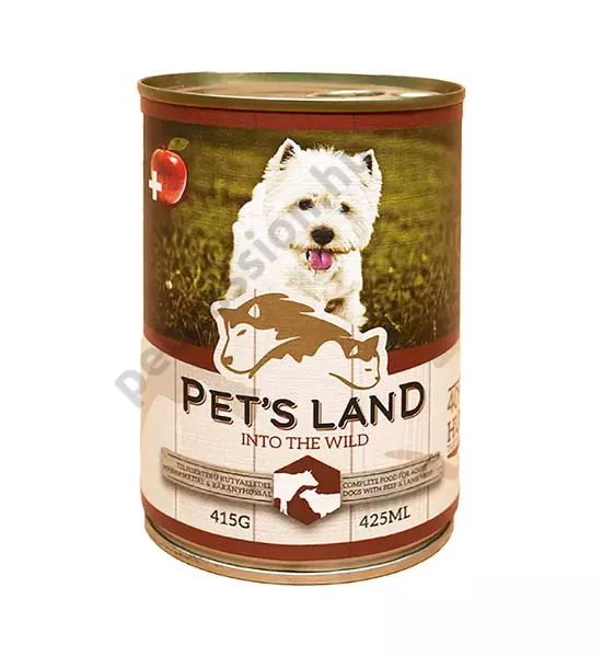 Pet's Land Dog Konzerv Marhamáj-Bárányhús Almával 415g