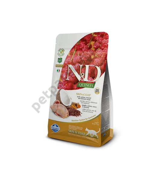 N and D Cat Quinoa Skin&amp;coat Quail 300g