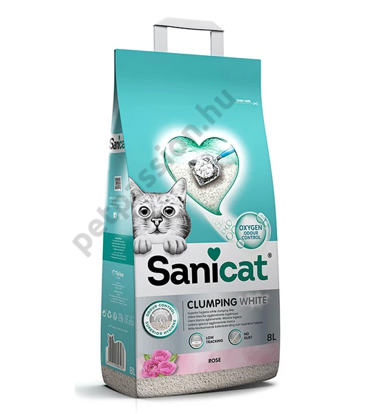 Sanicat Clumping White Rose 8L