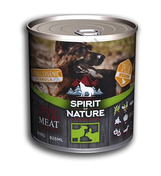 Spirit of Nature Dog konzerv Bárányhússal és nyúlhússal 800g