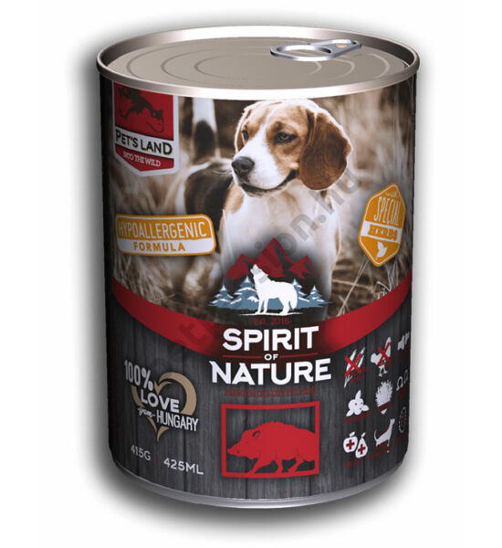 Spirit of Nature Dog konzerv Vaddisznóhússal 415g