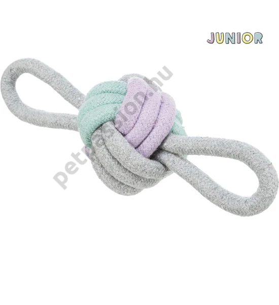 Junior Labda kötélből 2 hurokkal, 9cm