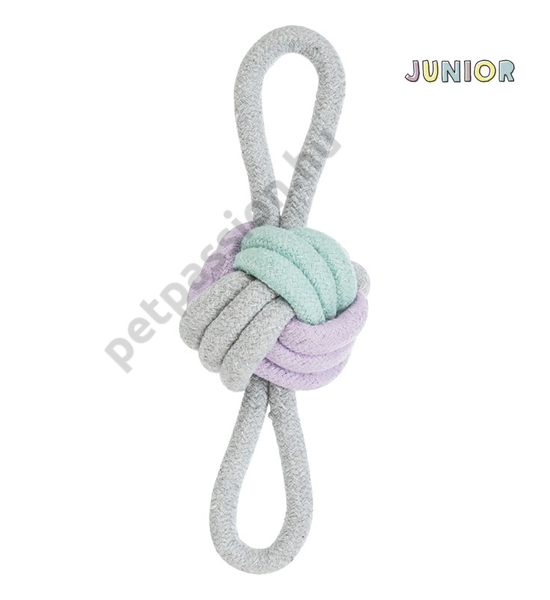 Trixie Junior Labda kötélből 2 hurokkal 9cm