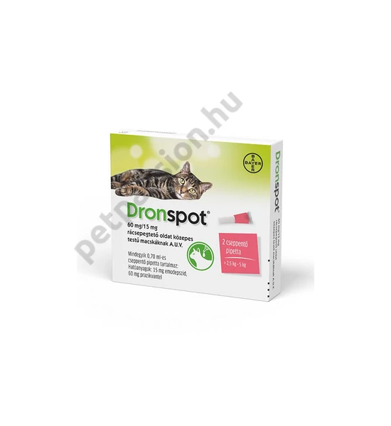 Dronspot rácsepegtető oldat 2,5-5kg közötti macskáknak