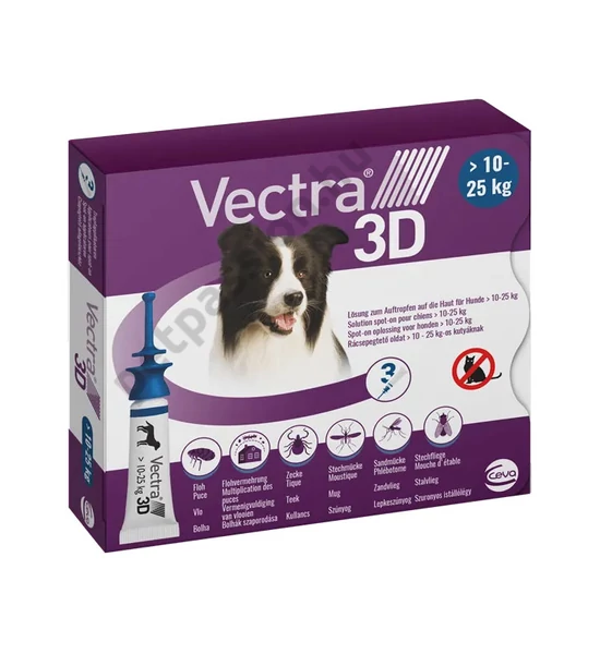 Vectra 3D Rácseppentő oldat kutyáknak 10-25kg