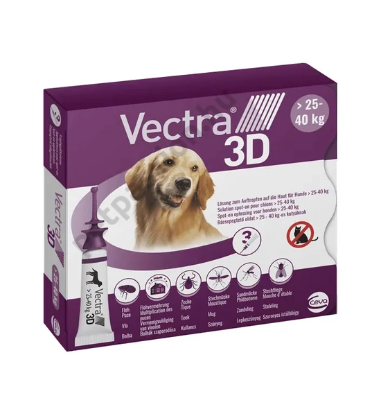 Vectra 3D Rácseppentő oldat kutyáknak 25-40kg